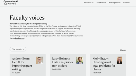 Screengrab of VPAL video playlist for Generative AI in Teaching & Learning