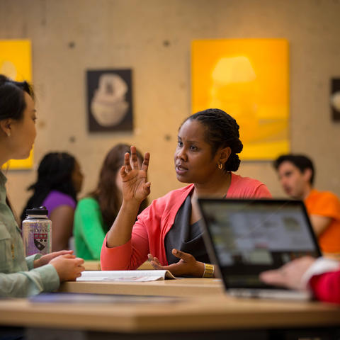 HGSE faculty engaging in a conversation