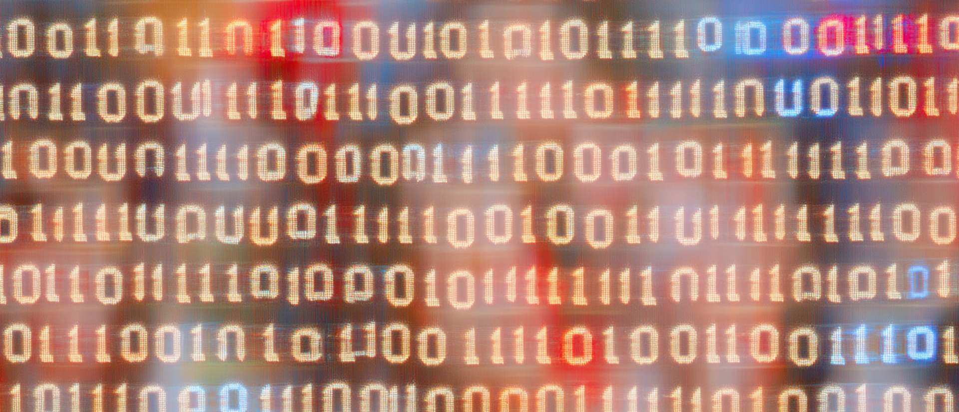 Glowing Binary Code Art