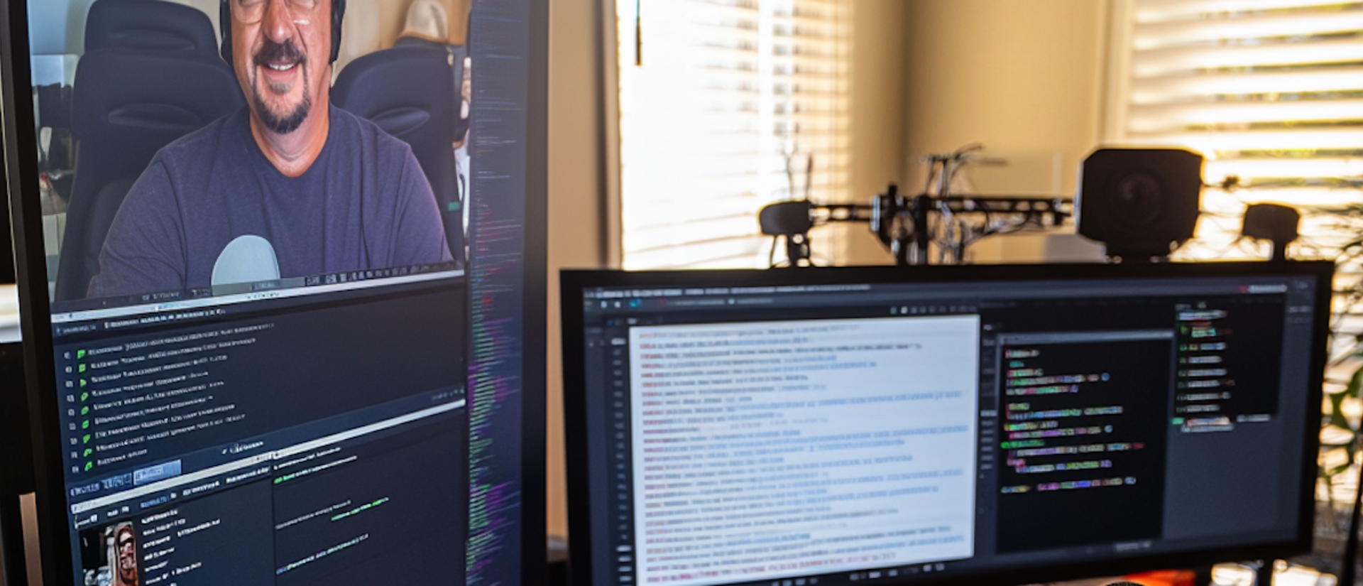 Home Office with Person Telecommuting 